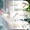 Bwintech 2 Pcs in-Line White UPVC Aluminium Window Handle, 43mm