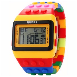 FENKOO Unisex Rainbow Digital Wristwatch for Men Women Boys,Yellow