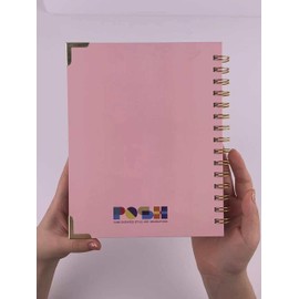 2024 Monthly/Weekly Planner - Elegant Purple Flower Design, Jan-Dec 2024, 8.5" x 6.4", Gold Twin Spiral Binding, Includes Pen, Durable Hardcover, Pocket, Elastic Closure, Professional Organizer