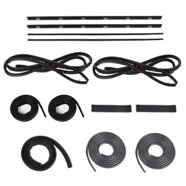 PIT66 Door Window Trim Molding Seal Garnish Whisker Set Compatible with Suzuki Samurai SJ410 SJ413 Jimny
