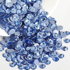 Beadsland Hotfix Rhinestones, 1440pcs Flatback Crystal Rhinestones for Crafts Clothes DIY Decorations, Light Sapphire, SS20, 4.6-4.8mm