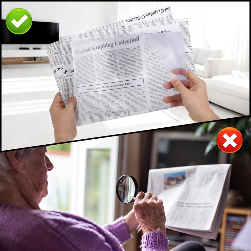 Large Magnifying Sheet for Seniors Reading: 11. 8x8.3 Inch Plastic