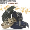 Double Pin Working Belt for Work (wp-40) Width 3.8cm/Waist 110cm