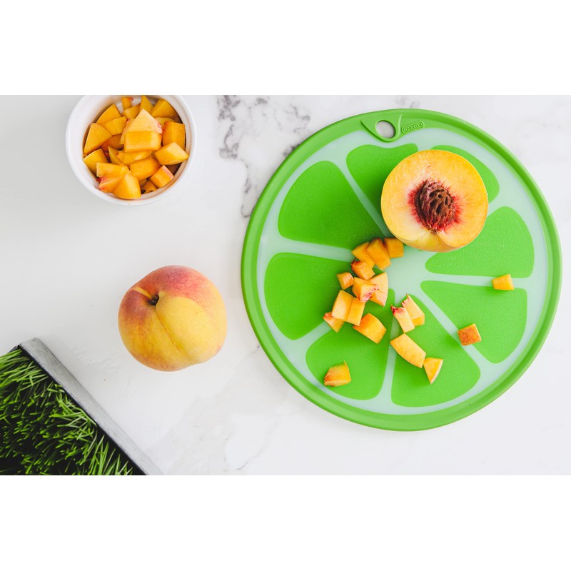 Dexas Citrus Slice Cutting Board/Serving Board 9 inches, Lime