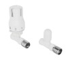 NRG 15mm White Bathroom TRV Thermostatic Radiator Valve + Lockshield