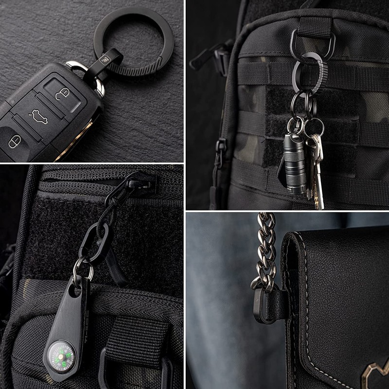 TIMULTI Titanium Key Chain Key Ring Carabiner for Connecting Mini