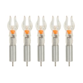5PCS LED Lighted Nocks Plastic Shell Easy Installation for 6.2mm 0.24in Inside Diameter Arrow Archery with Battery Red