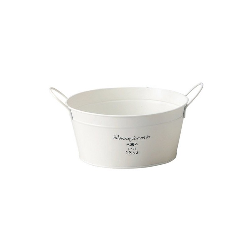 K.EI Green House French Tin Natural Tin Pot Circle L