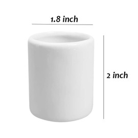 QPOIBSD 2PCS Simple Pure White Porcelain Toothpick Holder Dispenser For Home Kitchen Restourant