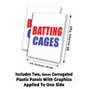 Batting Cages (24" X 36") 4mm Corrugated Plastic Panel, Graphics