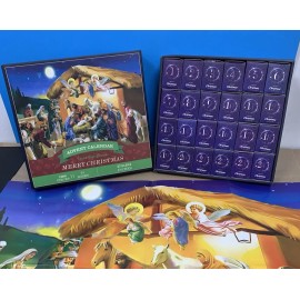 New Sealed Advent Calendar Jigsaw Puzzle Adults & Kids 24 Boxes 1008 Pc Nativity