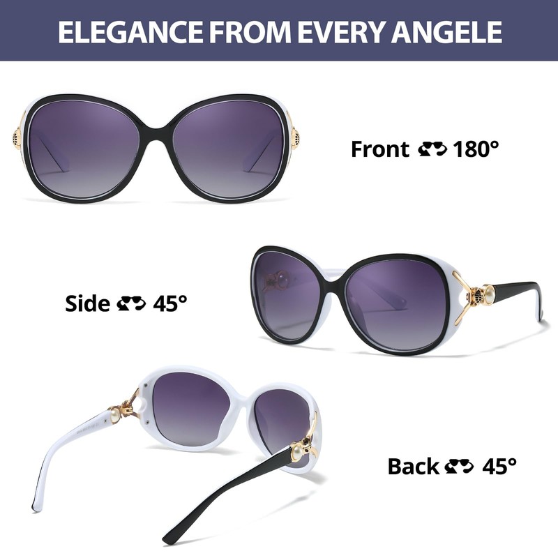 SIPHEW Women's Polarised Oversized Elegant Classic Sunglasses Women Oversize with