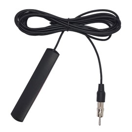 Universal Car Radio Antenna for AM/FM HD Radio - Hidden Windshield Adhesive Patch Antenna with DIN Plug, Compatible with Car Truck SUV Boat Stereo Receivers & Amplifiers