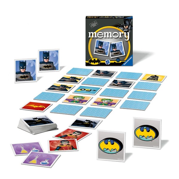 Ravensburger DC Batman Mini Memory Game-Matching Picture Snap Pairs for Kids Age 3 Years Up - Educational Todder Toy