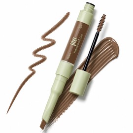 Pixi Natural Brow Duo in Natural Brown, Dual-Ended Waterproof Brow Pencil and Tinted Setting Gel for Precise Shaping and All-Day Hold, Paraben-Free, 0.2 oz