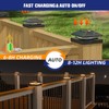 APONUO Solar Post Cap Lights for 4x4 Posts - IP64
