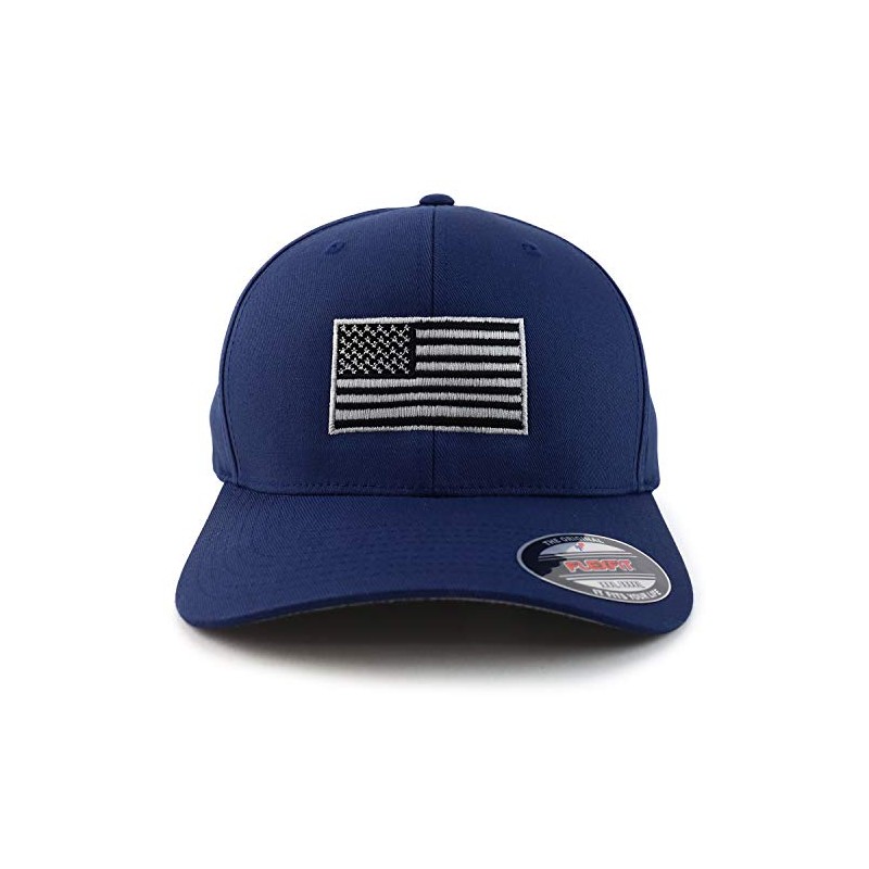 Armycrew USA American Flag Embroidered Flexfit Cap Fits Up to