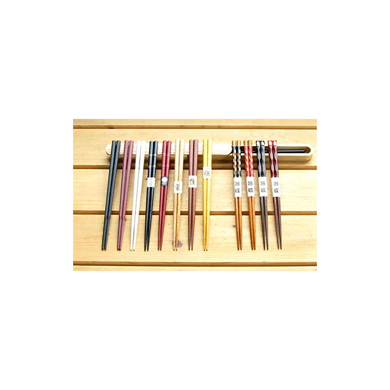 Nagao Chopsticks and Case Set, 9.1 inches (23 cm), Hexagonal
