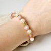 Sonnenstein Armband 18 karat goldplattiert Handmade mit echten Naturstein Perlen