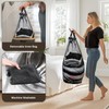 100L Laundry Hamper with Lid, Large Laundry Basket with Bamboo