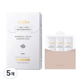[Vegan Beauty] Dalba Waterful Sleeping Pack 4ml x 12p + Kit 4ml x 3p, 5 pieces / [비건뷰티] 달바 워터풀 슬리핑팩 4ml x 12p + 키트 4ml x 3p, 5개