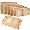 Aodaer 7 Pieces Wooden Nested Serving Trays Rectangular Shape Wood