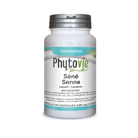 Senna 400mg 90 Capsules Colon Cleanse, Stool Softener and Constipation Relief 