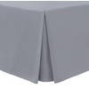 Linen Home Box Pleated Base Valance Sheet Grey Single Bed