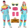 Antbutler 80s Tracksuit for Men Women Retro Windbreaker Set 80s