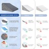 KingPavonini Grey Bed Wedge Pillow for Sleeping, 7.5 & 9