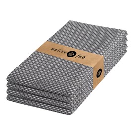 Native Fab - Paquete de 4 toallas de cocina con patrón de puntos de algodón, superabsorbentes, secado rápido, reutilizables, 18 x 26 pulgadas, toallas de mano para bar, toallas de limpieza de cocina