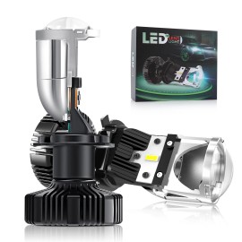 Colight Pair H4 LED Headlight Bulbs Mini Projector Lens LHD 150W Z-Shaped Cut Off Line