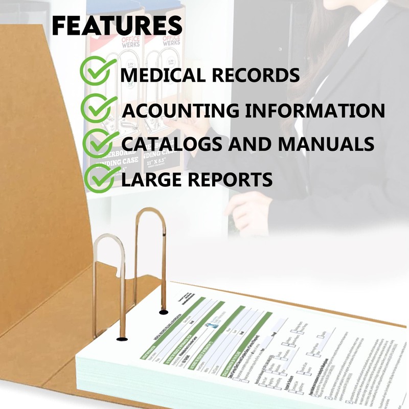 Performore Durable Archival Binder Case with Adjustable Bar and Smooth
