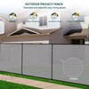 Bynbbur 6'x11'10" Outdoor Privacy Fence with Iron Poles Outdoor Divider