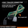 CARROFIX Custom Fit 4 Way Flat Trailer Wiring Harness Kit