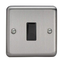 Varilight XS1B Rocker Switches 1 Gang Black,86x86x25mm