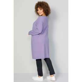 MIAMODA Ladies Plus Size Plus Size Cardigan Open Shape Long Sleeve 202688, lilac