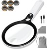Magnifying Glass with 48 LED Light, 10X 20X 45X Handheld