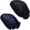 BYOS Airy Cutout Cable ligero para mujer, Diamond Pattern-2 Pack-navy
