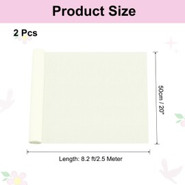 sourcing map Crepe Paper Rolls 8 ft Long 20 Inch Wide for Various Large Hanging Party Backdrop DIY Decoration, DIY Supplies, Beige Pack of 2