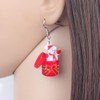 NEWEI Cute Acrylic Cartoon Christmas Snowman Earrings Drop Dangle Decoration