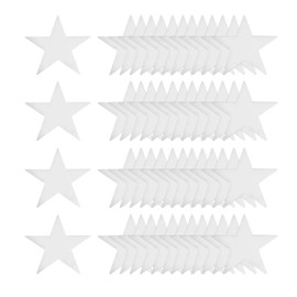 MECCANIXITY - 20 piezas de recortes de estrellas negras, 11 pulgadas de papel impreso doble con diseño de estrellas de confeti para decoración de tablón de anuncios, pared, aula, fiesta