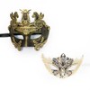 Matching Couple Lover Half Gold Lining & Extra Venetian Masquerade