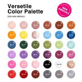 Beautpal 40 PCS Gel Nail Polish Set All Seasons Collection 36 Colors Gel Polish 7ml Popular Nude Pink Pastel Nail Polish Starter Kit for Nail Art DIY at Home