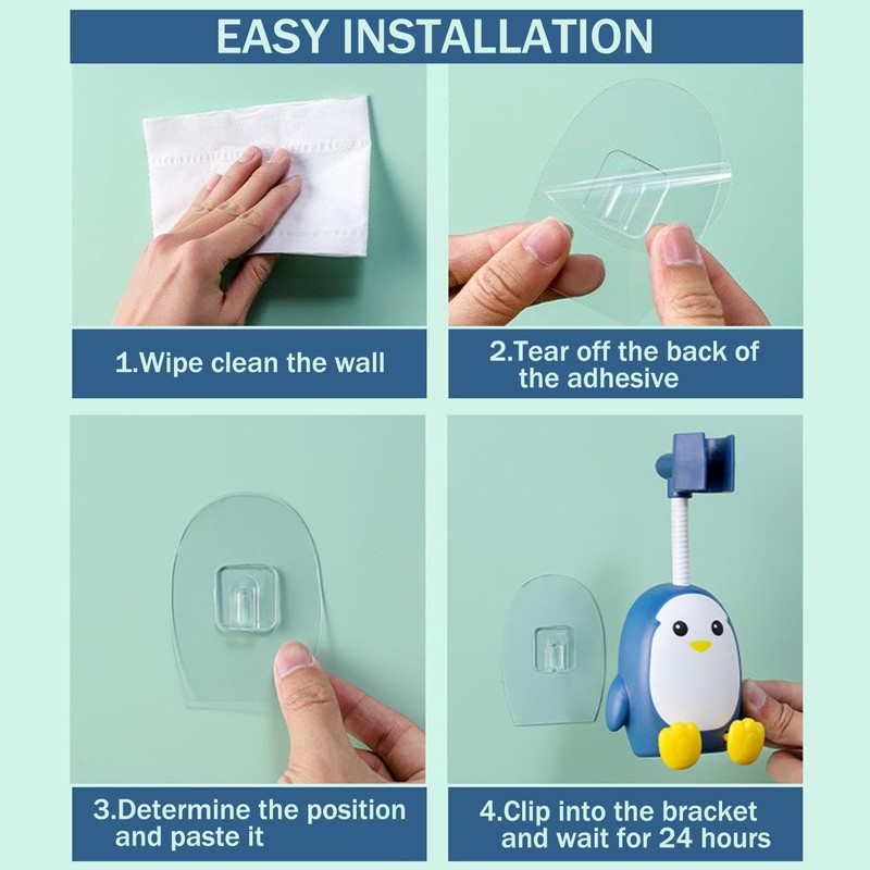 MIUPOO 360 Degree Adjustable Rotatable Handheld Shower Head Holder,Removable No