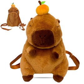 SWZY Capybara Backpack, Capybara Schoolbag for kids,3D Cute Animal Cartoon Rucksack, Kids Rucksack Student School Bookbag（37cm）