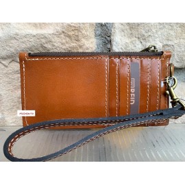 Patricia Nash NWT ALMERIA Leather Credit Card Wristlet RFID - Veg Tan #P20401