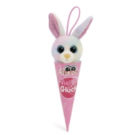 Glubschis School Cone Cuddly Toy Pendant 9 cm, Unicorn Milky Fairy, Dragon McDamon, Parko, Owl Rosina, Twila as Back to School Gift, Keyring with Large Glitter Eyes (Rainbow)