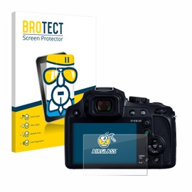 BROTECT Protective Glass for Panasonic Lumix DC-FZ82D Protective Film Tempered Glass [Extremely Scratch-Resistant 9H, Anti-Fingerprint, Ultra Transparent]