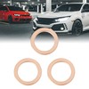 X AUTOHAUX 3pcs M14 Copper Tone Oil Drain Plug Gaskets